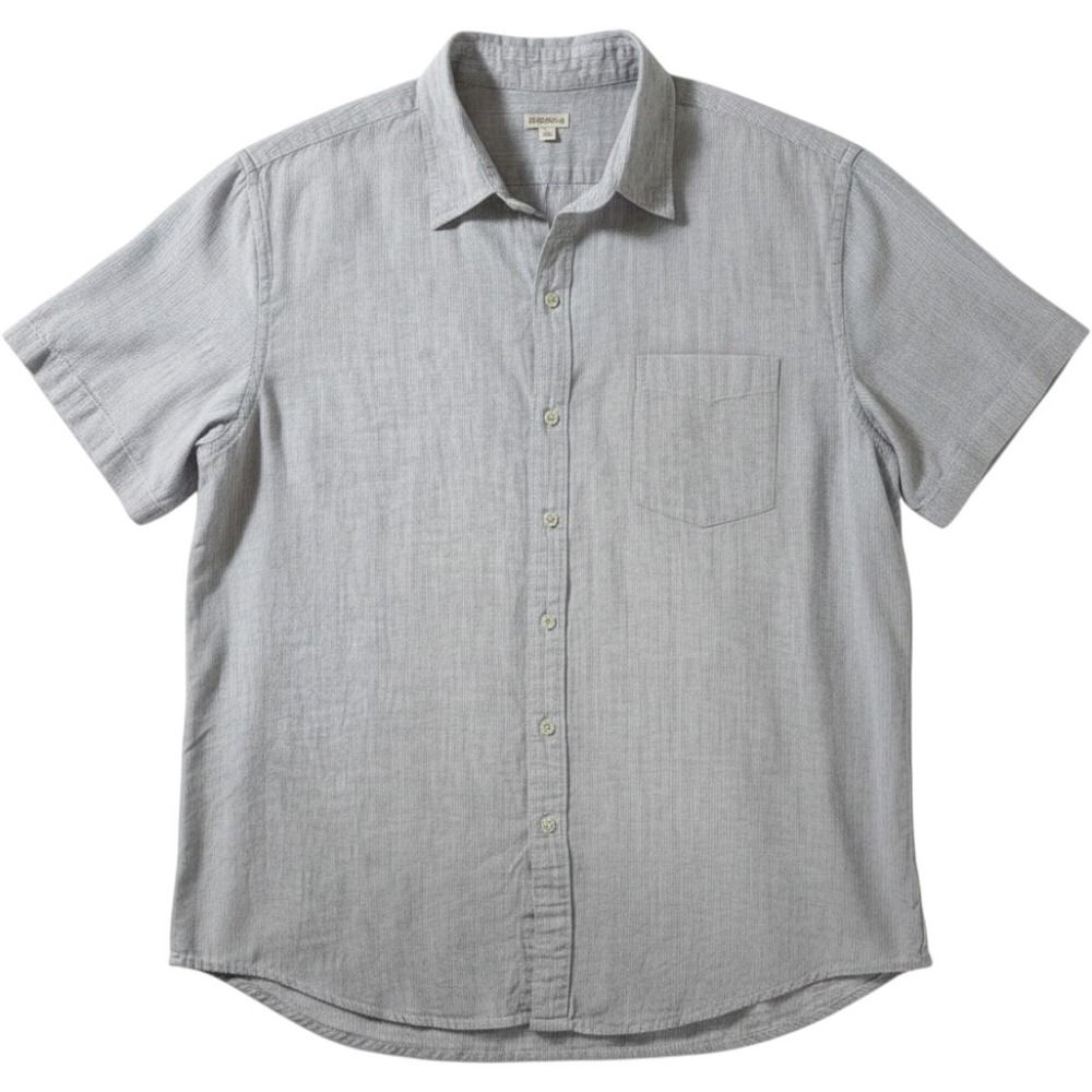 Merona Mens XXL Purple Striped 100% Linen Short Sleeve Button Down Shirt Pocket